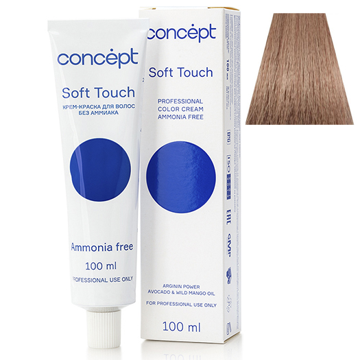 Крем-краска для волос без аммиака 7.16 блондин пепельно-фиолетовый Soft Touch Concept 100 мл