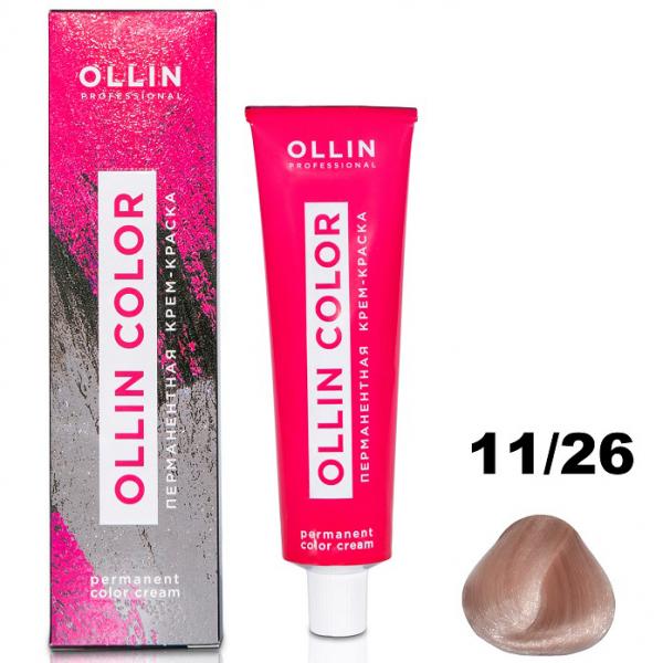 OLLIN COLOR Перманентная крем-краска для волос 11/26 специальный блондин розовый 60 мл