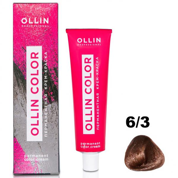 OLLIN COLOR Перманентная крем-краска для волос 6/3 темно-русый золотистый 60 мл