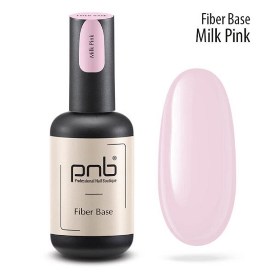 Файбер база с нейлоновыми волокнами молочно-розовая Milk Pink Fiber Base PNB 17 мл