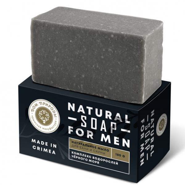 Натуральное мужское мыло «Для бани и сауны» Дом Природы 180 г