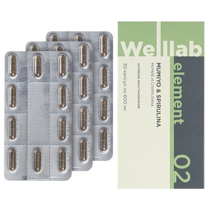 БАД для поддержки процессов регенерации Welllab Element Mumiyo 30 капсул