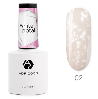 Гель-лак ADRICOCO White Potal № 02 – хрустальная туфелька 8 мл