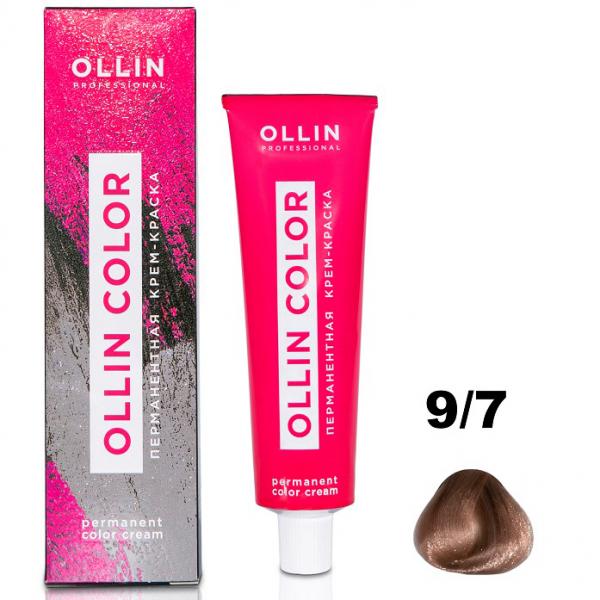 OLLIN COLOR Перманентная крем-краска для волос 9/7 блондин коричневый 60 мл