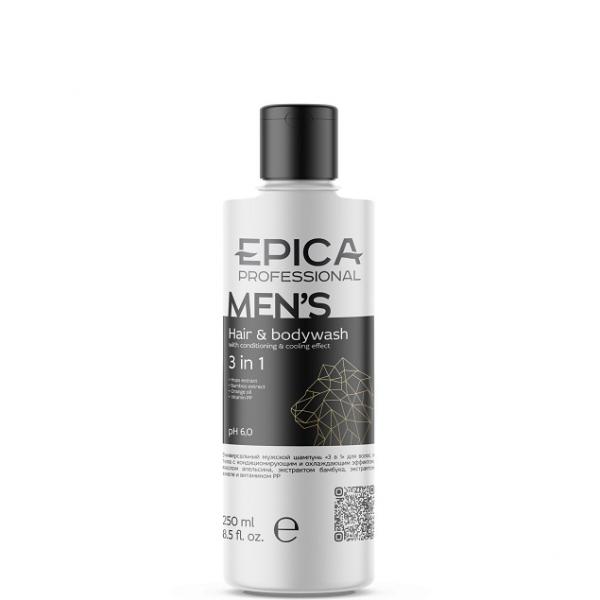 Epica Универсальный мужской шампунь Men's 3 in 1 для волос и тела 250 мл