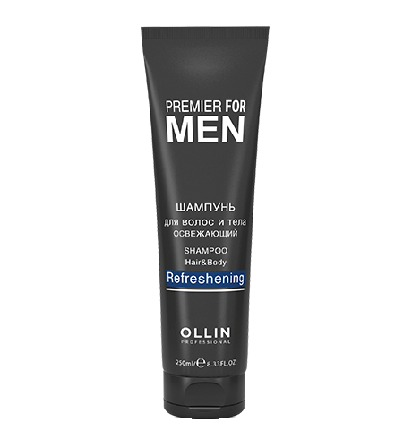 OLLIN PREMIER FOR MEN Шампунь для волос и тела освежающий 250 мл