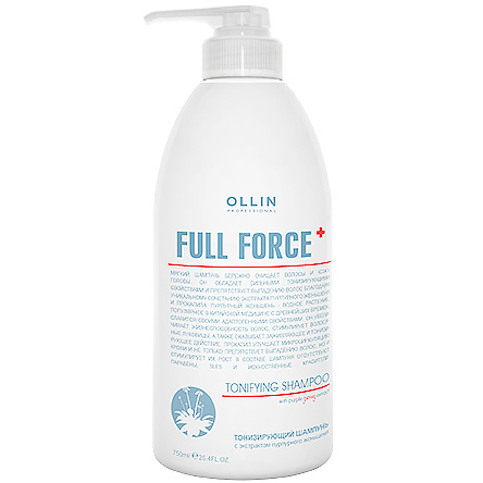 OLLIN FULL FORCE Тонизирующий шампунь с женьшенем против выпадения волос 750 мл