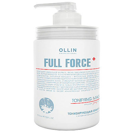 OLLIN FULL FORCE Маска тонизирующая с женьшенем против выпадения волос 650 мл