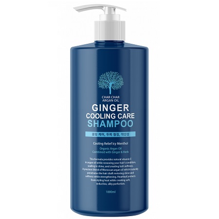Char Char Шампунь для волос укрепление-охлаждение Argan Oil Ginger Cooling Care Evas 1000 мл