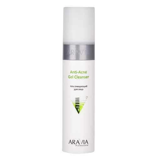 Гель очищающий для жирной и проблемной кожи лица Anti-Acne Gel Cleanser Aravia Professional 250 мл