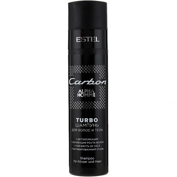 TURBO-шампунь для волос и тела ALPHA HOMME CARBON ESTEL 250 мл