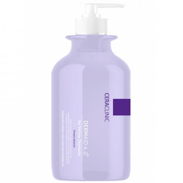 Шампунь для волос ПРОТИВ ЖЕЛТИЗНЫ DERMAID 4.0 No Yellow Shampoo Protein Quench Ceraclinic Evas 500 мл