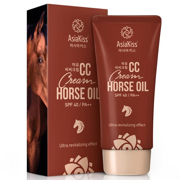 AsiaKiss СС-крем для лица выравнивающий ЛОШАДИНЫЙ ЖИР Horse Oil CC Cream 60 мл 27117