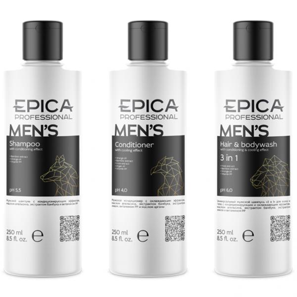 Epica Набор Men`s (шампунь 250мл + кондиционер 250мл + универсальный шампунь 250мл)