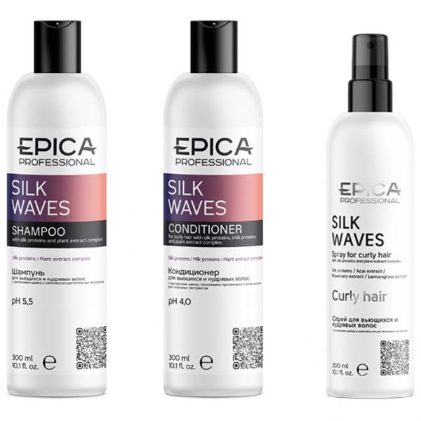 Epica Набор Silk Waves (шампунь 300мл + кондиционер 300мл + спрей 300мл)