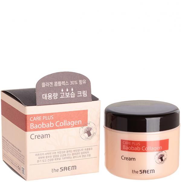 THE SAEM Крем для лица коллагеновый ЭКСТРАКТ БАОБАБА Care Plus Baobab Collagen Cream 100 мл