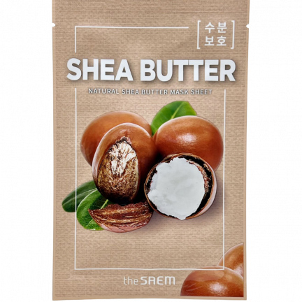 THE SAEM Маска для лица тканевая ЭКСТРАКТ МАСЛА ШИ Shea Butter 21 мл