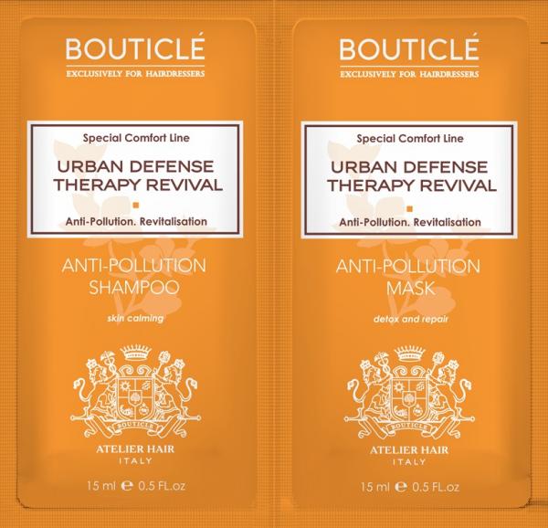 BOUTICLE Urban Defense Пробник шампунь для чувст. кожи головы/маска для чувст. волос 15+15 мл