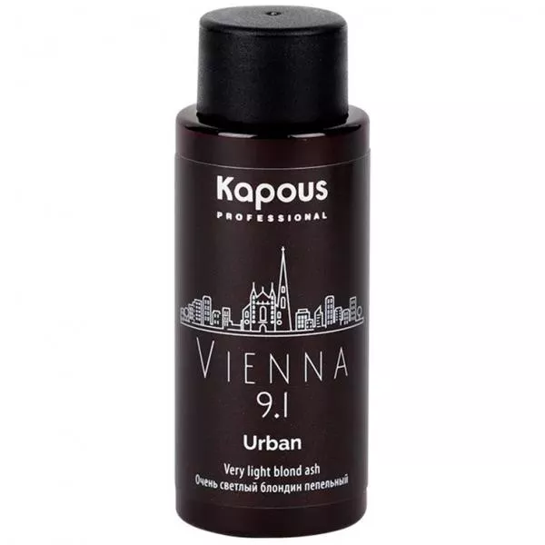 Kapous Полуперманентный жидкий краситель для волос «Urban» LC 9.1 Вена 60 мл