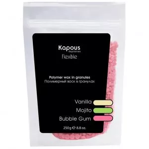 Kapous Полимерный воск в гранулах «Flexible» с ароматом Бабл Гам 250 г