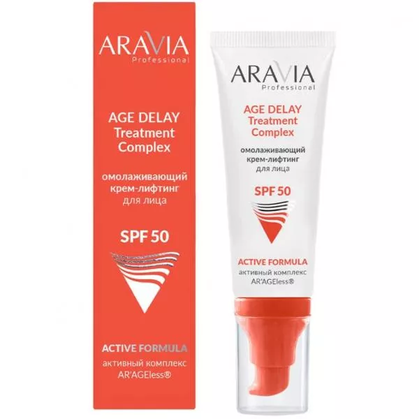 ARAVIA Омолаживающий крем-лифтинг для лица SPF AGE DELAY TREATMENT COMPLEX SPF 50 50 мл